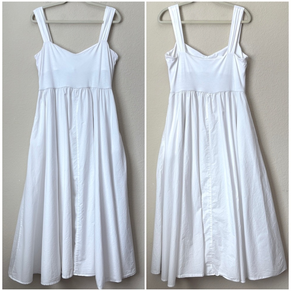 J. Crew XL Sweetheart Tank Midi Dress with Poplin Skirt